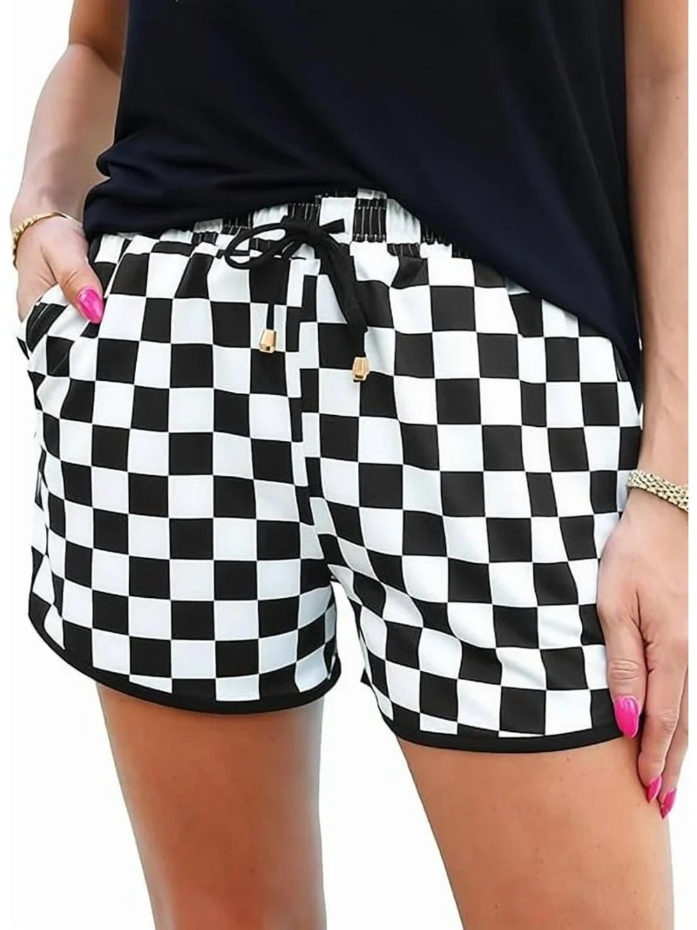 Shop Samantha Busch Kyle Rowdy Checkered Flag NASCAR Racer Speed Diva Shorts S M